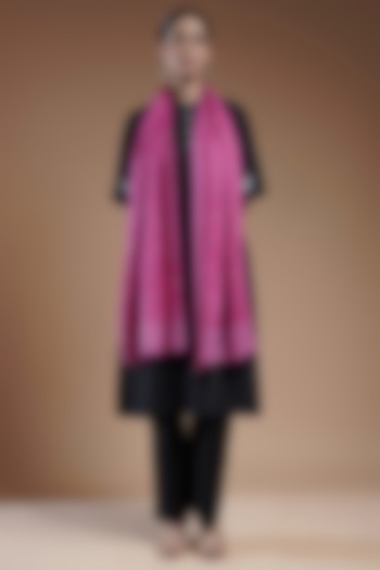 Multi-Colored Wool Blend Abstract Printed Stole by Shaza at Pernia's Pop Up Shop