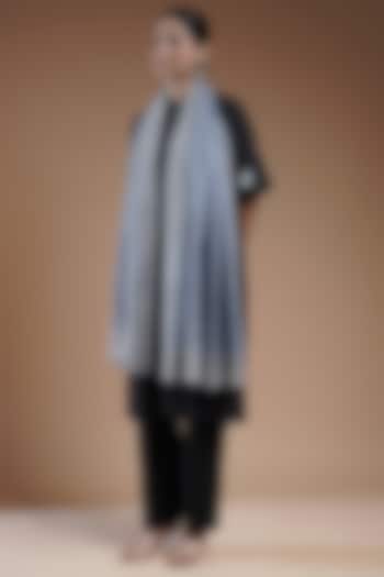 Multi-Colored Wool Blend Abstract Printed Stole by Shaza at Pernia's Pop Up Shop