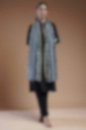 Multi-Colored Wool Blend Abstract Printed Stole by Shaza at Pernia's Pop Up Shop