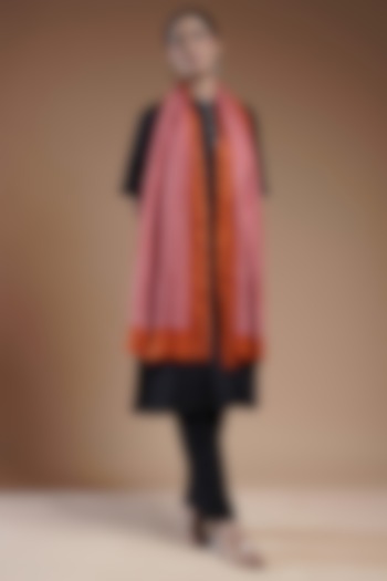 Multi-Colored Wool Blend Abstract Printed Stole by Shaza at Pernia's Pop Up Shop