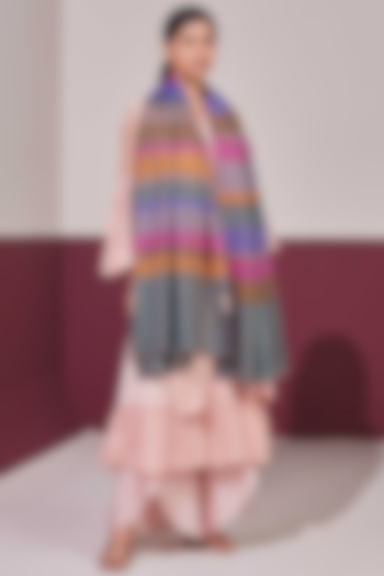 Multi-Colored Handloom Pashmina Woven Shawl by Shaza