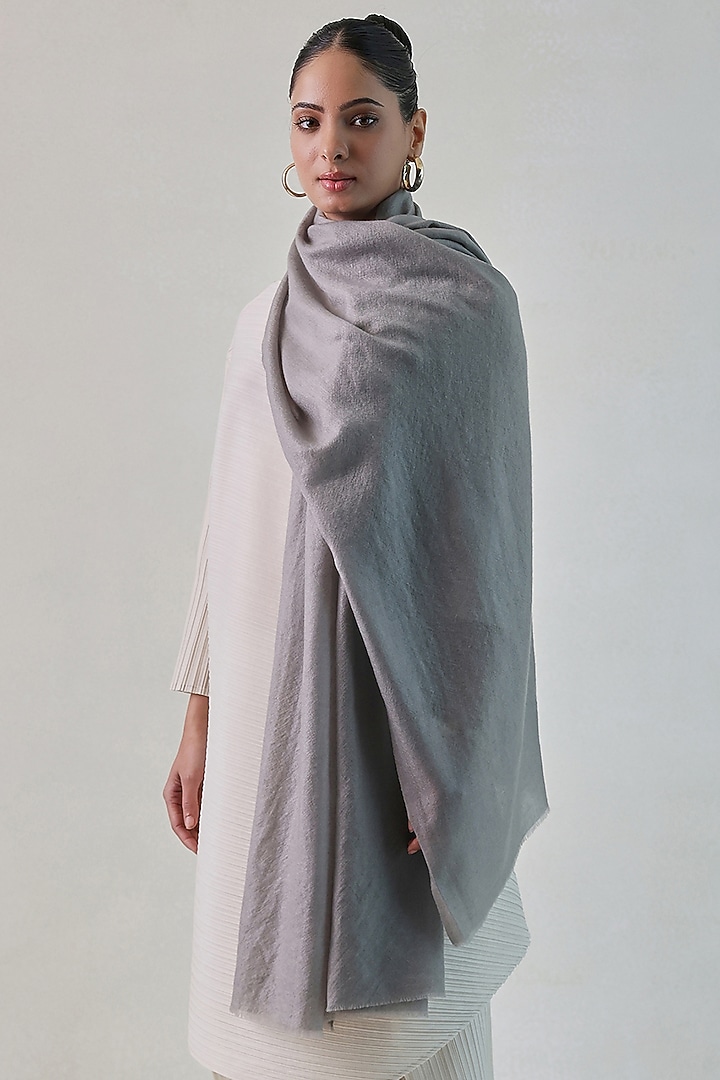 Grey Cashmere Shawl by Shaza at Pernia's Pop Up Shop