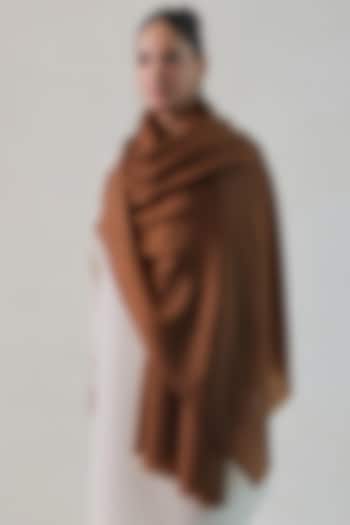 Brown Cashmere Shawl by Shaza at Pernia's Pop Up Shop