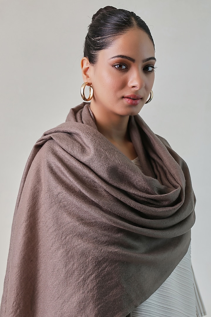 Grey Cashmere Shawl by Shaza at Pernia's Pop Up Shop