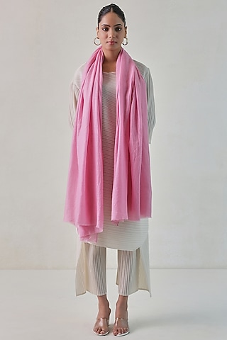 Baby Pink Cashmere Shawl by Shaza