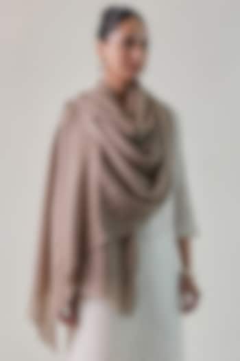 Walnut Brown Cashmere Shawl by Shaza at Pernia's Pop Up Shop