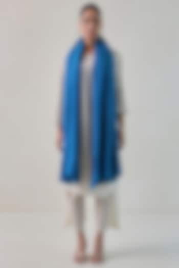 Blue Cashmere Shawl by Shaza at Pernia's Pop Up Shop