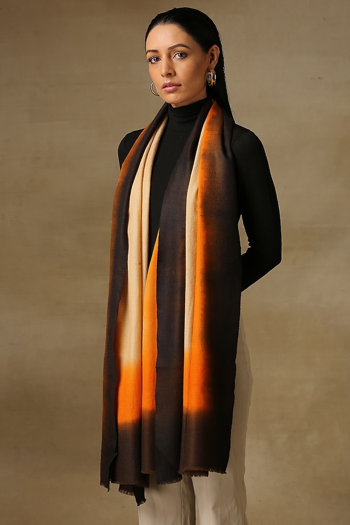 Earth Colored Pashmina Ombre Stole by Shaza at Pernia's Pop Up Shop