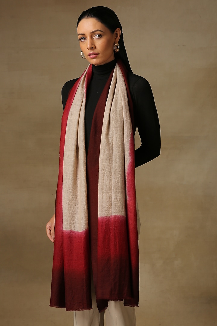 Blood Moon Pashmina Ombre Stole by Shaza at Pernia's Pop Up Shop