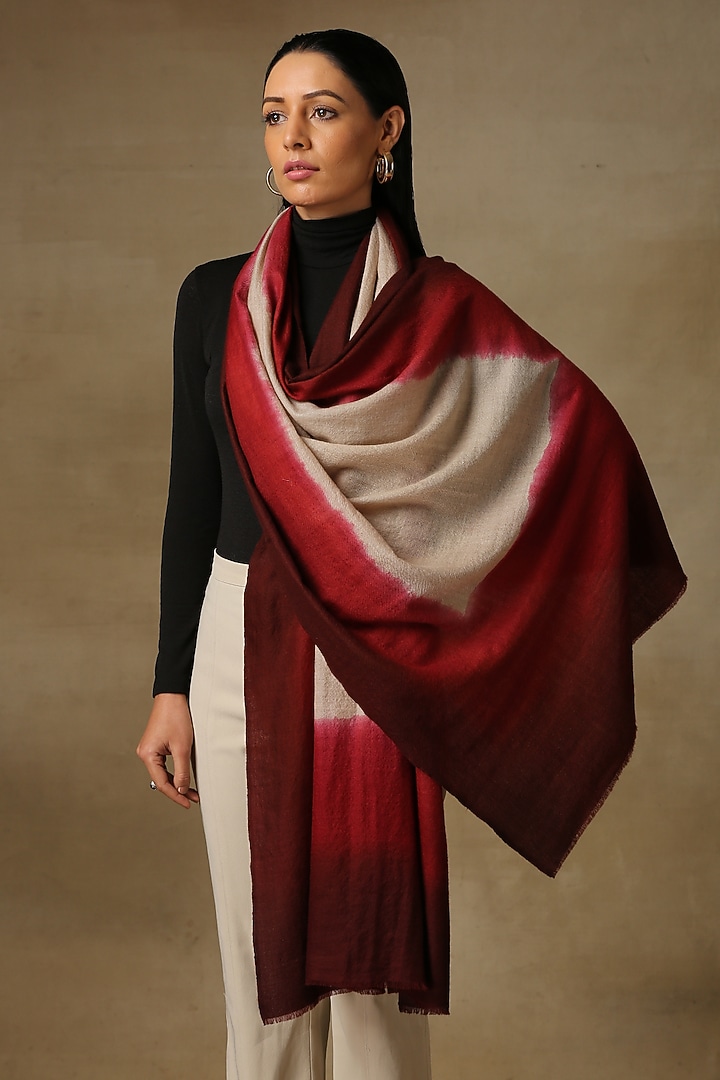 Blood Moon Pashmina Ombre Stole by Shaza at Pernia's Pop Up Shop