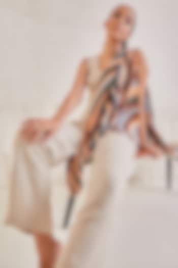 Multi-Colored Pashmina Handpainted Stole by Shaza at Pernia's Pop Up Shop