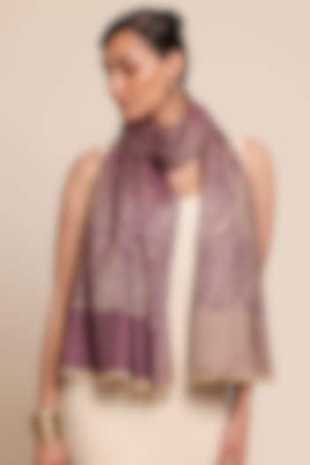 Multi-Colored Wool Floral Motif Shawl by Shaza at Pernia's Pop Up Shop