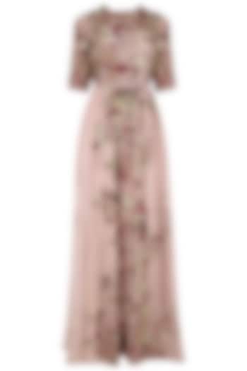 Lavender pink floral embroidered wild orchid tunic available only at Pernia's Pop Up Shop.