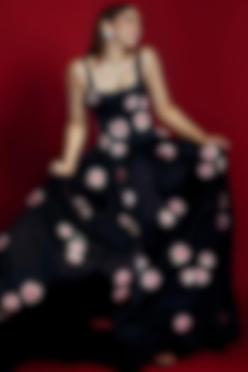 Black Embroidered Gown by Gauri and Nainika at Pernia's Pop Up Shop