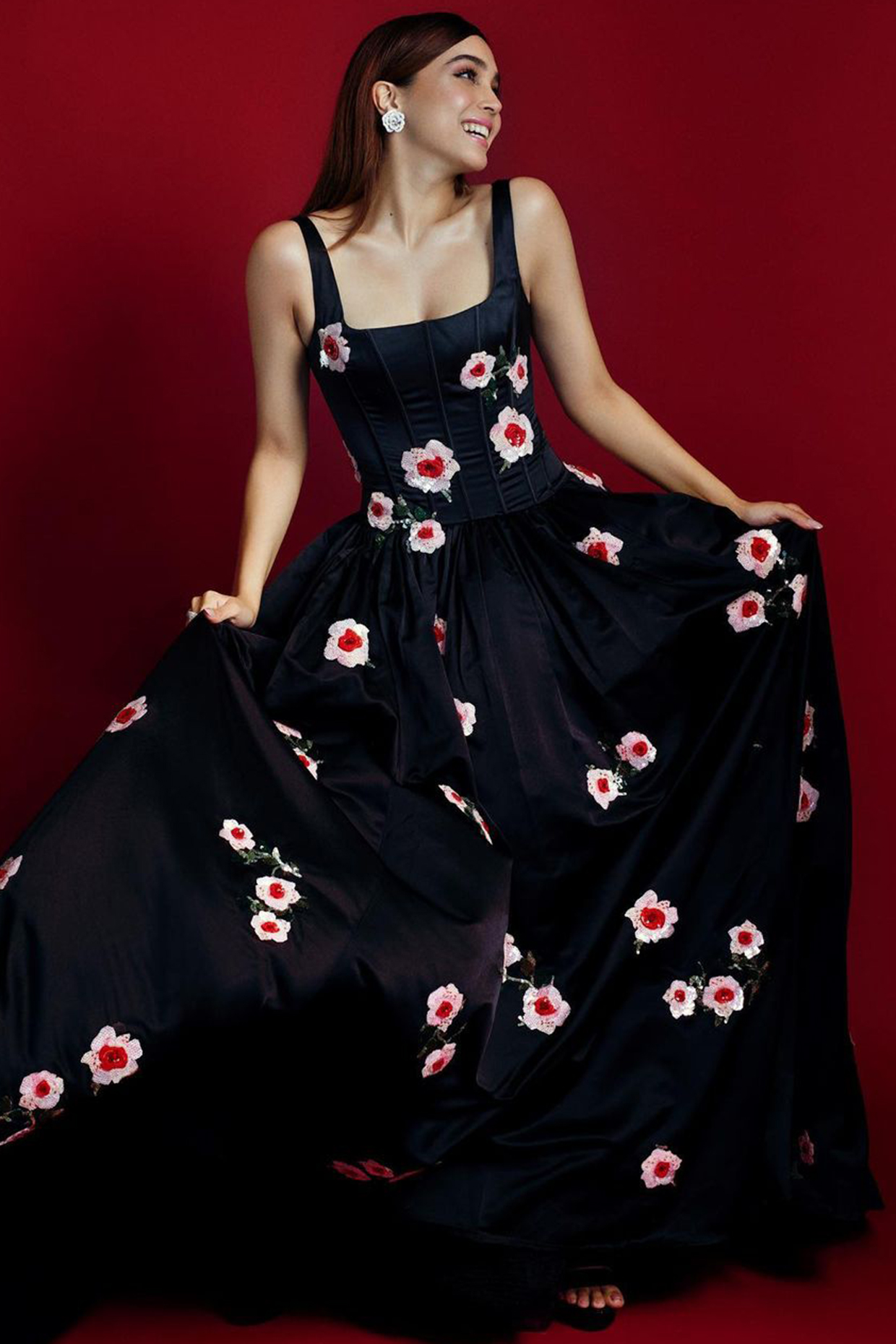 Black Embroidered Gown by Gauri and Nainika at Pernia's Pop Up Shop