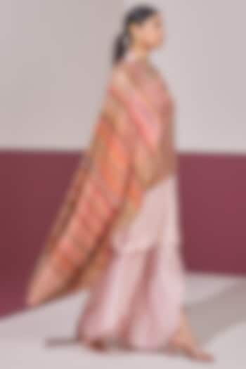 Smoke Grey Handloom Pashmina Reverse Stole by Shaza at Pernia's Pop Up Shop