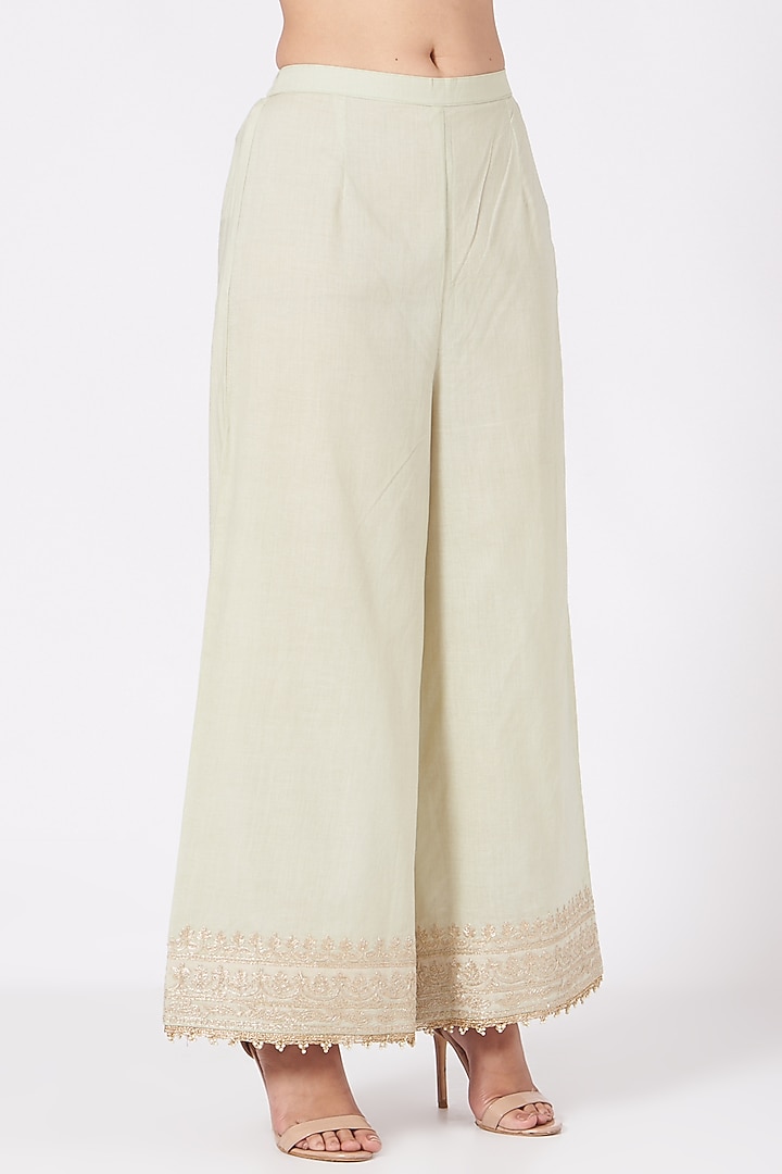 Mint Princess-Cut Long Kurta Set by Sheetal Batra at Pernia's Pop Up Shop