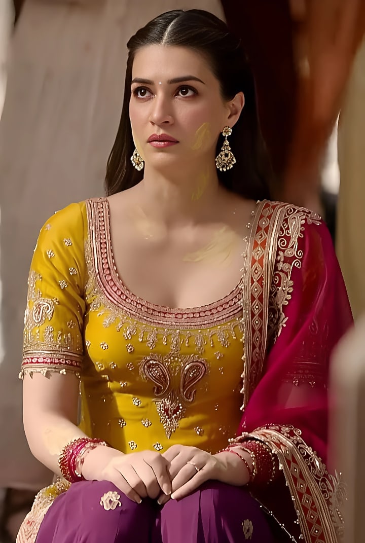 Purple Georgette Kiran Dori Embroidered Gharara Set by Sheetal Batra at Pernia's Pop Up Shop