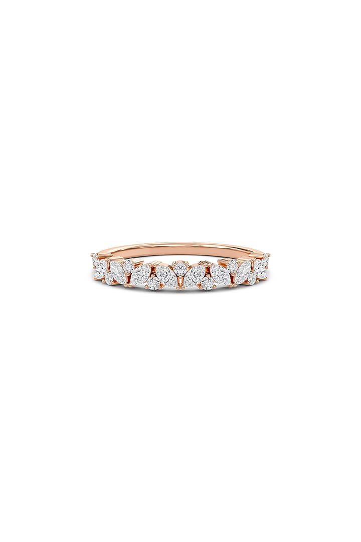 14kt Rose Gold Finish Diamond Zig-Zag Ring by Shine Eternal at Pernia's Pop Up Shop