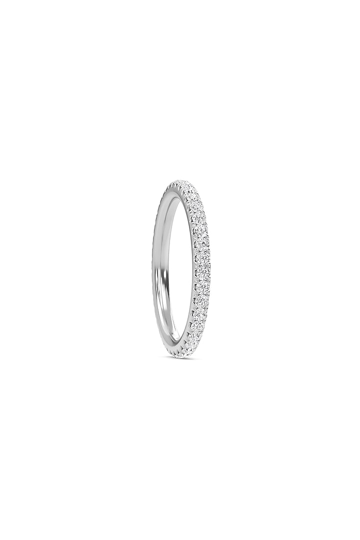 14kt White Gold Finish Diamond Eternity Band Ring by Shine Eternal at Pernia's Pop Up Shop