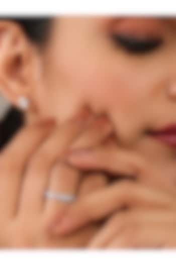 18kt White Gold Finish Diamond Twisted Ring by Shine Eternal at Pernia's Pop Up Shop