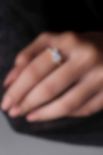 18kt Yellow Gold Finish Diamond Duet Ring by Shine Eternal at Pernia's Pop Up Shop