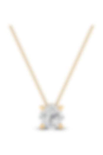 18kt Yellow Gold Finish Solitaire Diamond Pendant Necklace by Shine Eternal at Pernia's Pop Up Shop