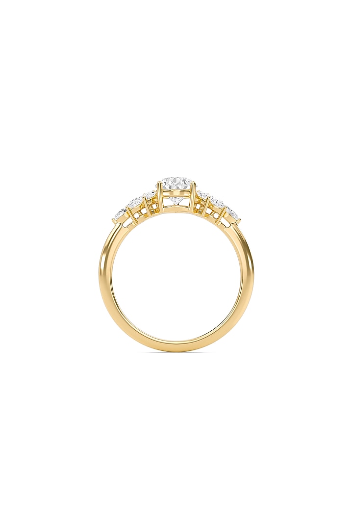 18kt Yellow Gold Finish Marquise-Cut Diamond Ring by Shine Eternal at Pernia's Pop Up Shop