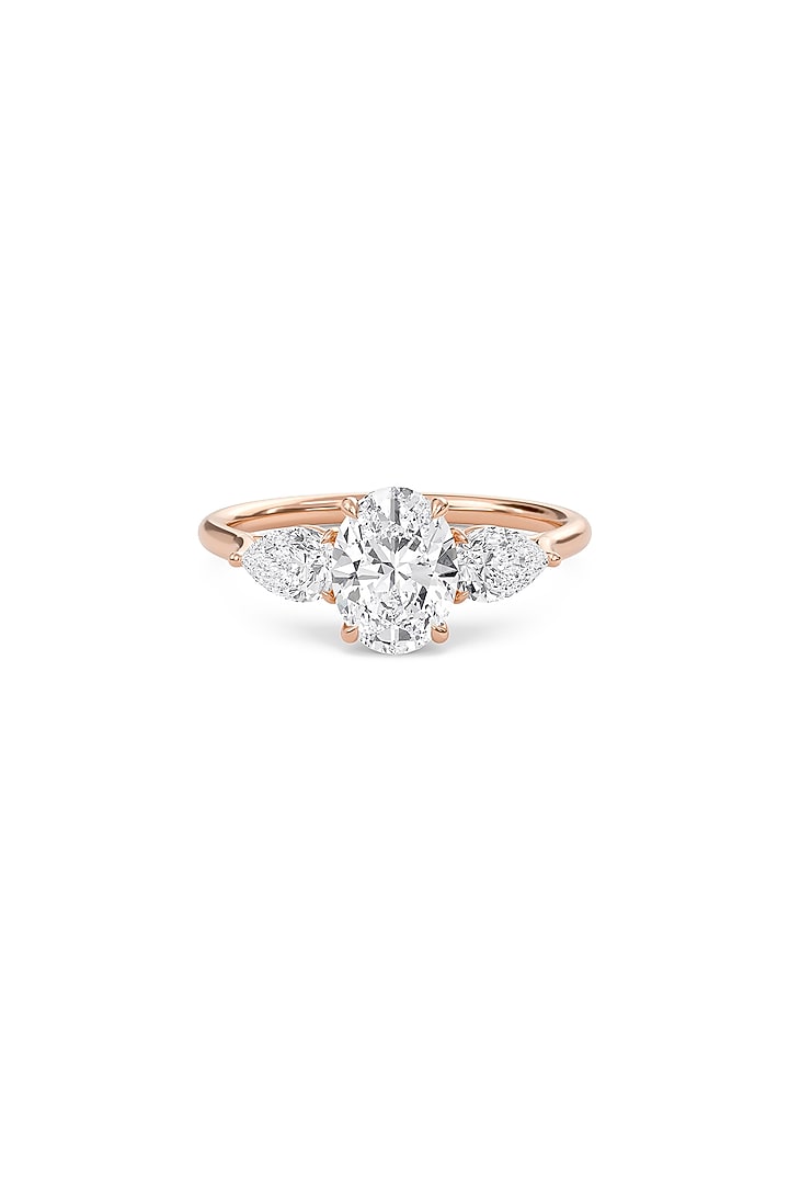 14kt Rose Gold Finish Pear-Shaped Diamond Ring by Shine Eternal at Pernia's Pop Up Shop