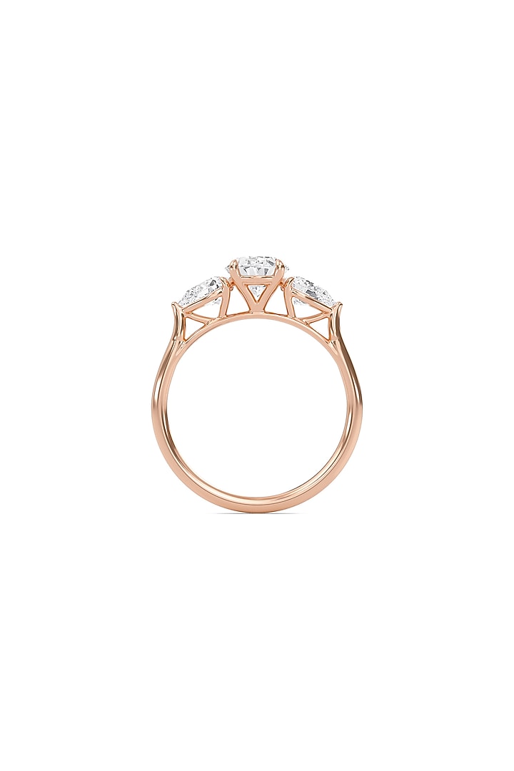 14kt Rose Gold Finish Pear-Shaped Diamond Ring by Shine Eternal at Pernia's Pop Up Shop