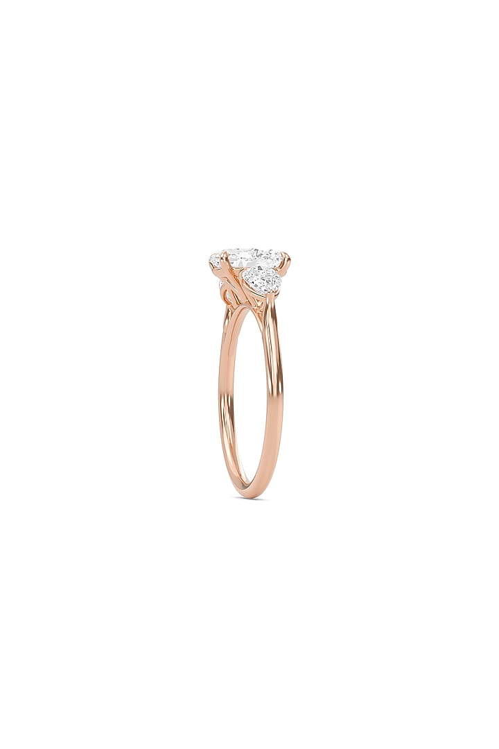 14kt Rose Gold Finish Pear-Shaped Diamond Ring by Shine Eternal at Pernia's Pop Up Shop