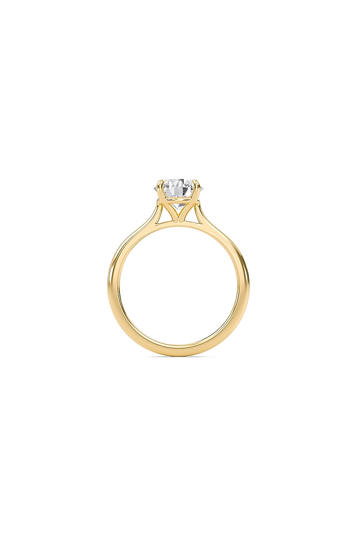 18kt Yellow Gold Finish Solitaire Diamond Ring by Shine Eternal at Pernia's Pop Up Shop