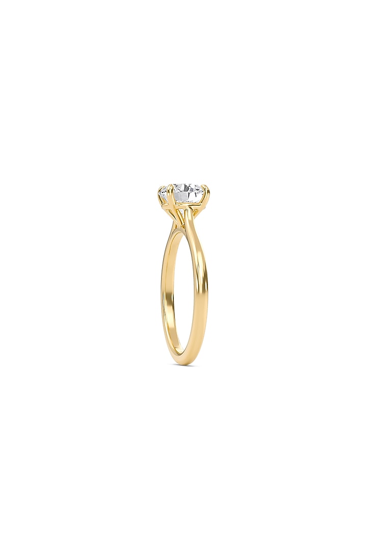 18kt Yellow Gold Finish Solitaire Diamond Ring by Shine Eternal at Pernia's Pop Up Shop