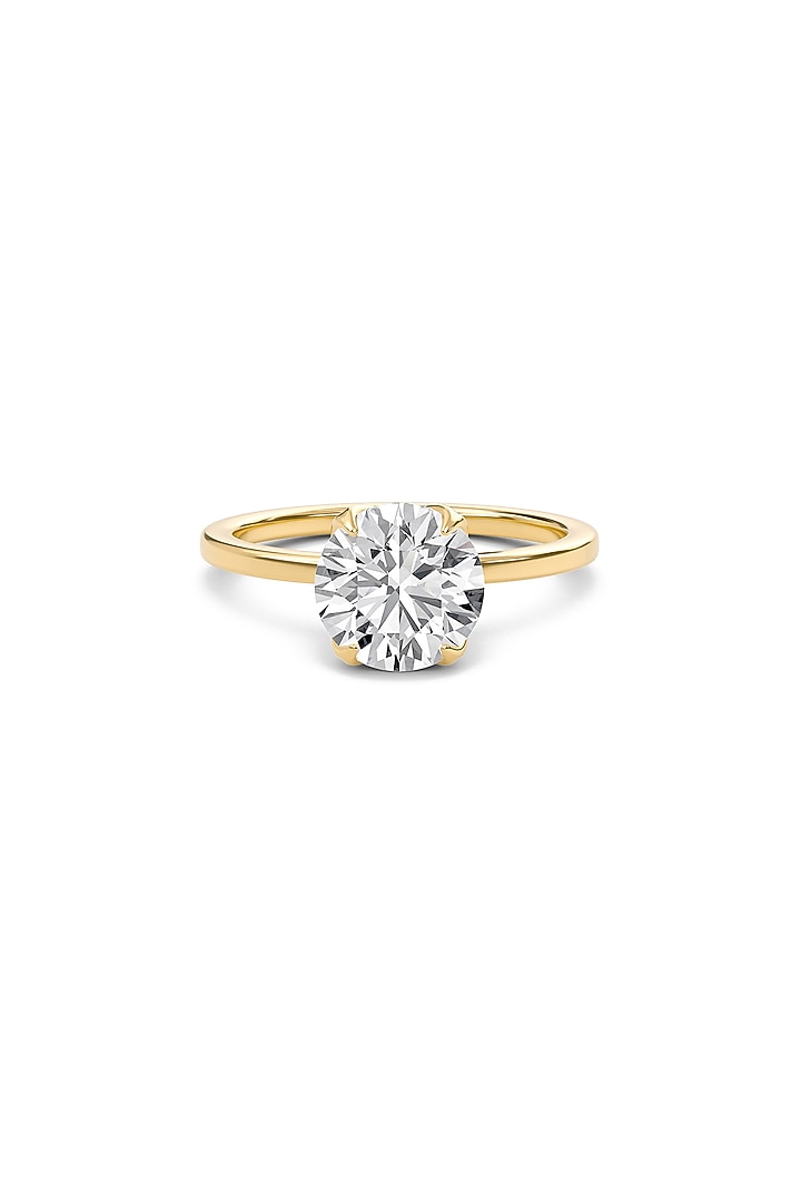 18kt Yellow Gold Finish Solitaire Diamond Ring by Shine Eternal at Pernia's Pop Up Shop