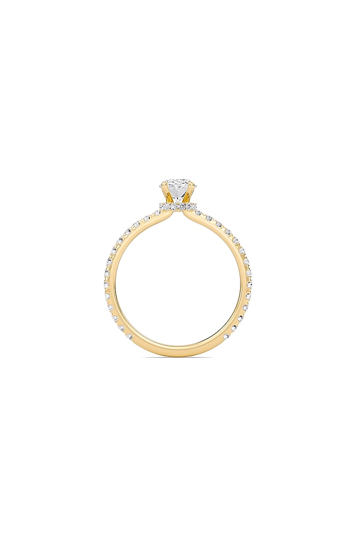 18kt White Gold Finish Oval-Cut Diamond Halo Pave Ring by Shine Eternal at Pernia's Pop Up Shop