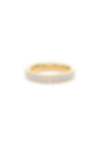 18kt Yellow Gold Finish Round-Cut Diamond Half Eternity Band Ring by Shine Eternal at Pernia's Pop Up Shop