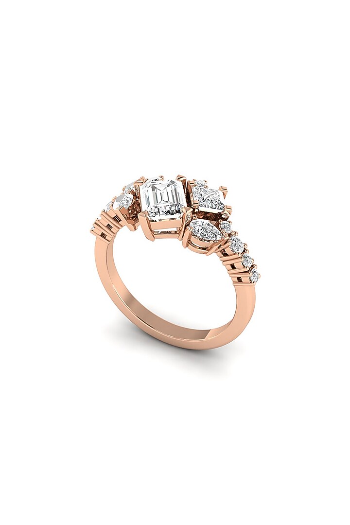 18kt Rose Gold Finish Mosaic Diamond Ring by Shine Eternal at Pernia's Pop Up Shop