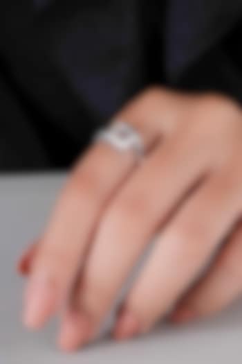 14kt White Gold Finish Emerald-Cut Diamond Ring by Shine Eternal at Pernia's Pop Up Shop