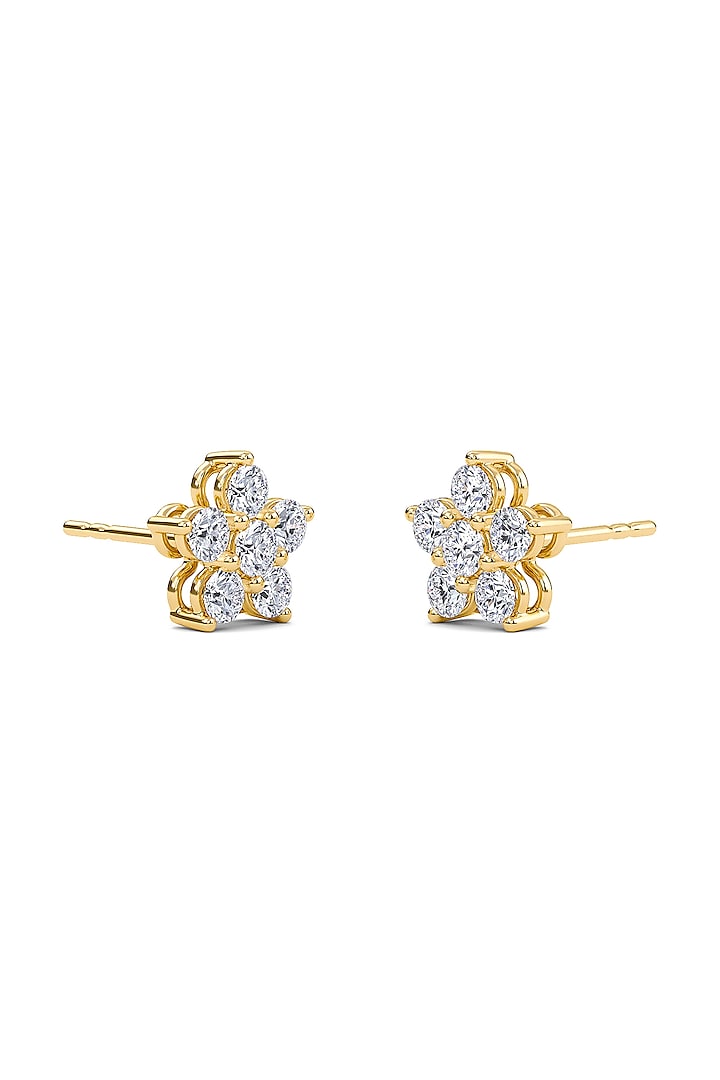 14kt Yellow Gold 0.94ctw Round Lab Grown Diamond Stud Earrings by Shine Eternal