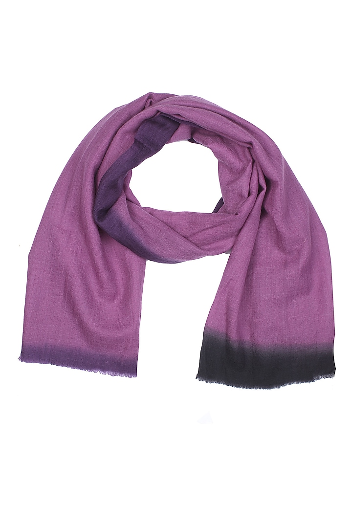 Purple and black dip dyed stole by Shingora