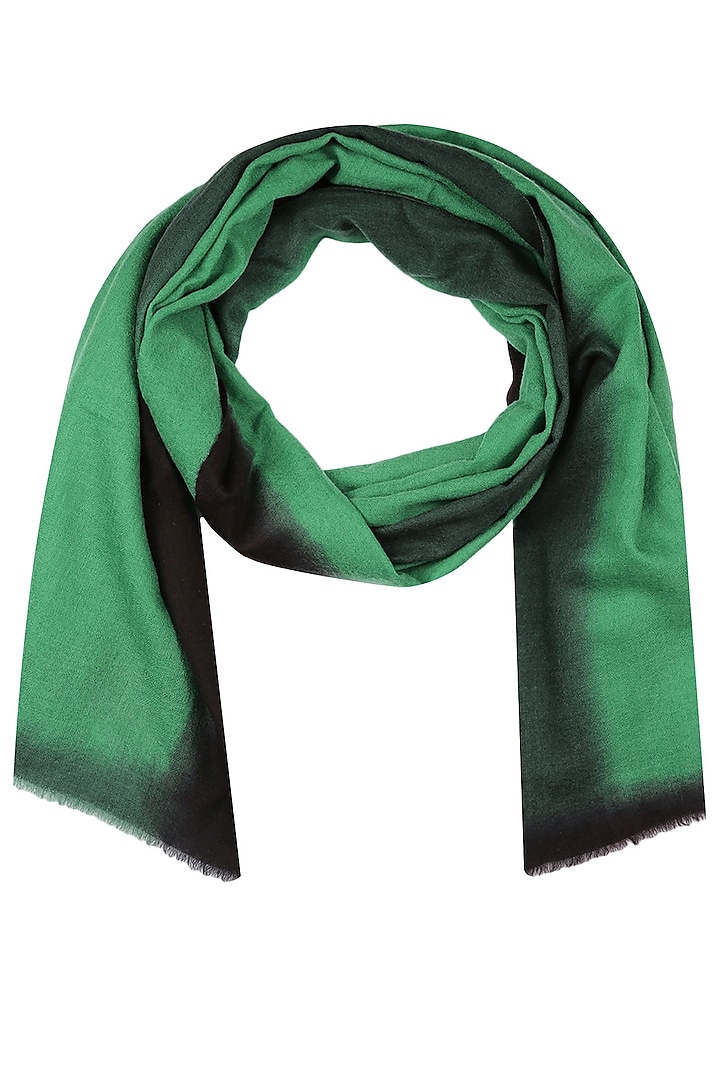 Green and black dip dyed stole by Shingora