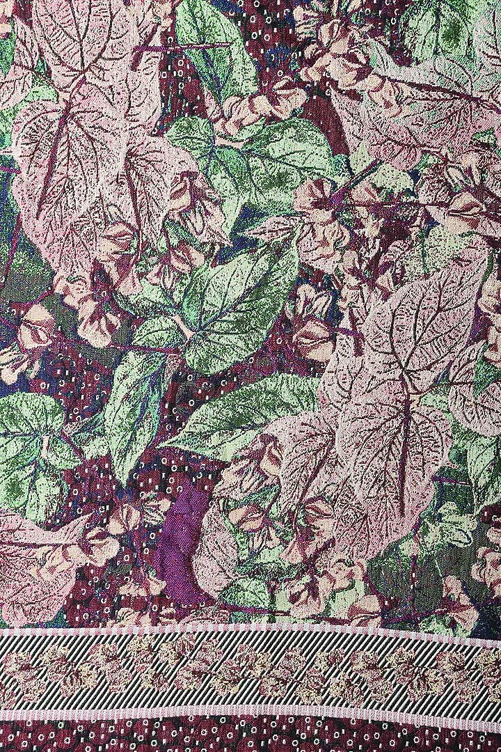 Purple floral printed jacquard Stole available only at Pernia's Pop Up Shop.