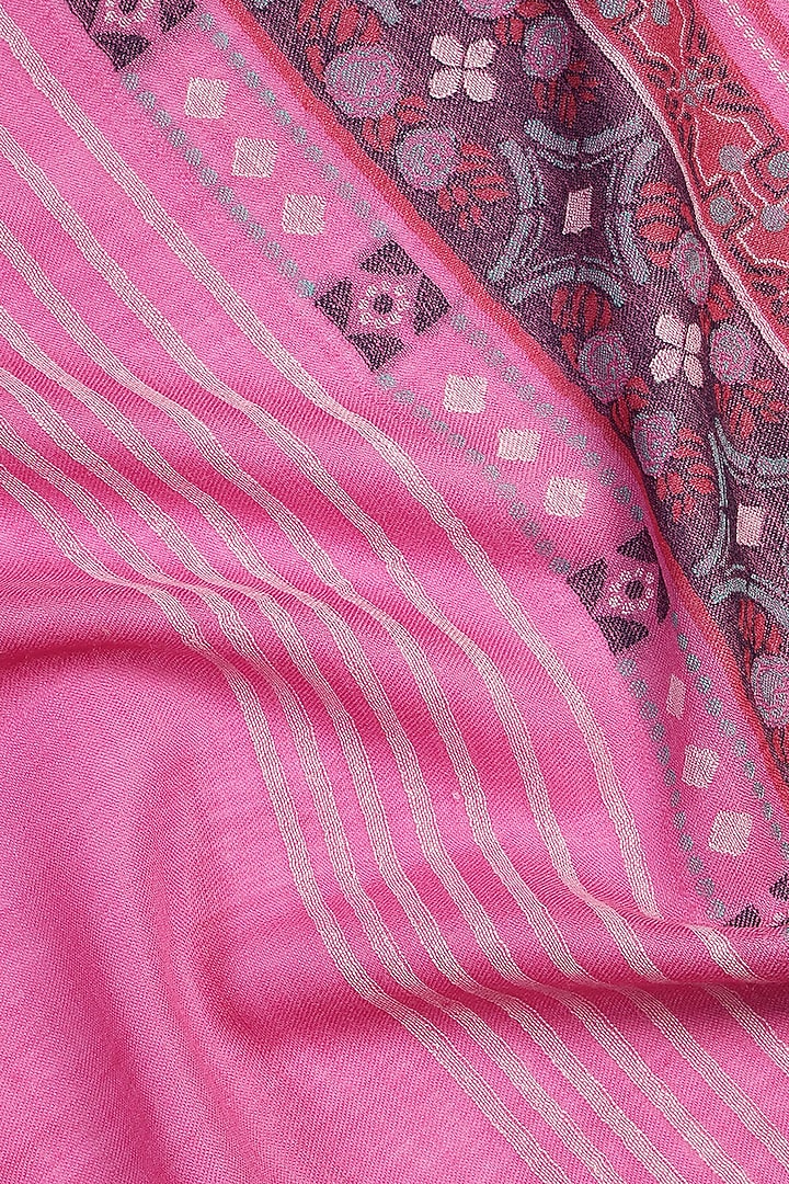 Fuschia Wool Jacquard Lohi by Shingora Men at Pernia's Pop Up Shop