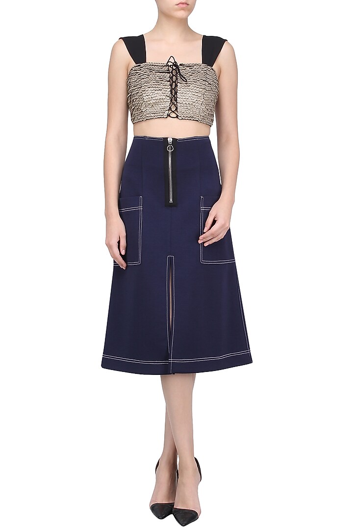 Cream Corded Bustier available only at Pernia's Pop Up Shop.