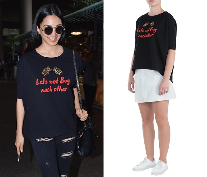 Black embroidered oversized top available only at Pernia's Pop Up Shop.