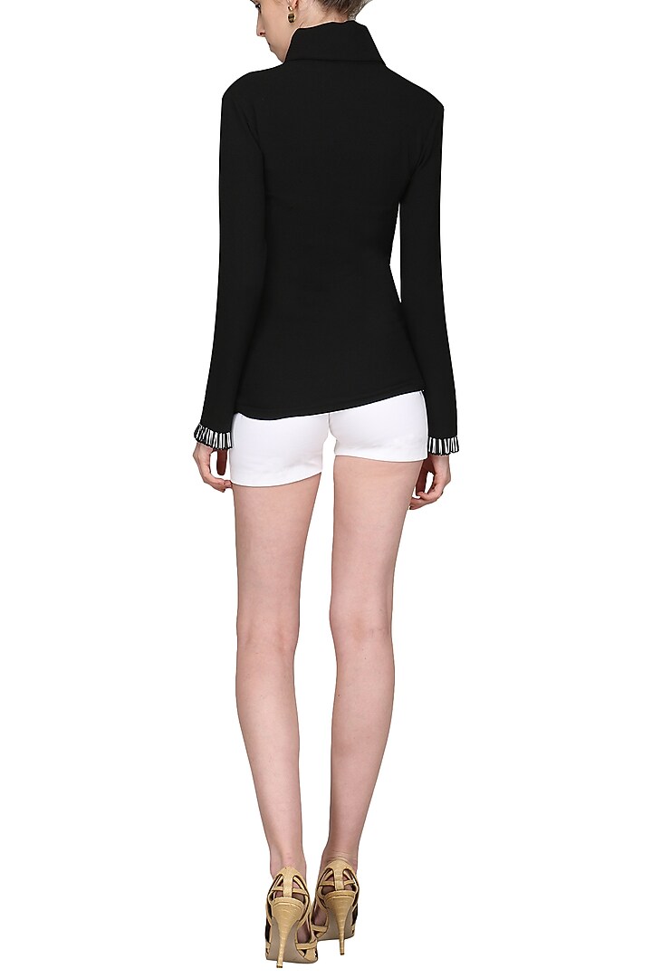 Black tassels embellished top available only at Pernia's Pop Up Shop.