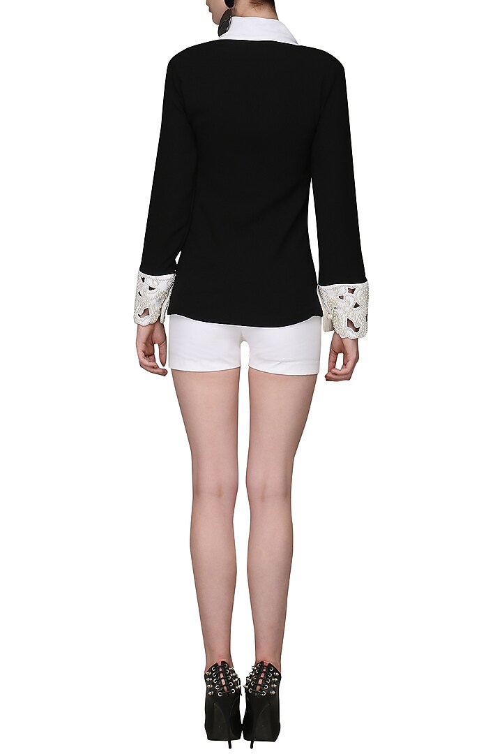 Black button up top available only at Pernia's Pop Up Shop.