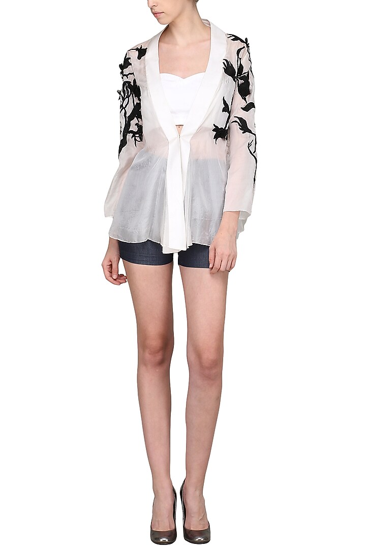 White sheer jacket available only at Pernia's Pop Up Shop.