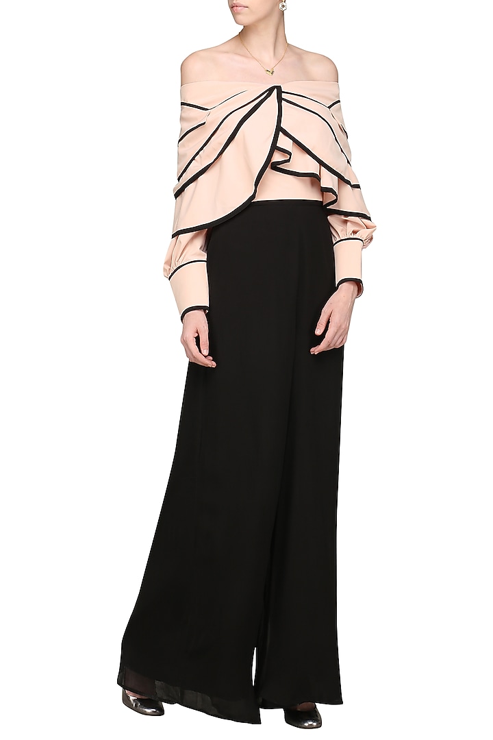Blush pink off shoulder top available only at Pernia's Pop Up Shop.