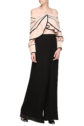 Blush Pink Off-Shoulder Top by Shian